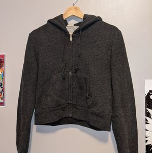 John Galt - Cropped Zip Up Sweater